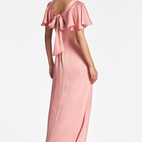 Sachin + Babi Blush Maxi Dress with Flutter Sleeves - Picture 2 of 2